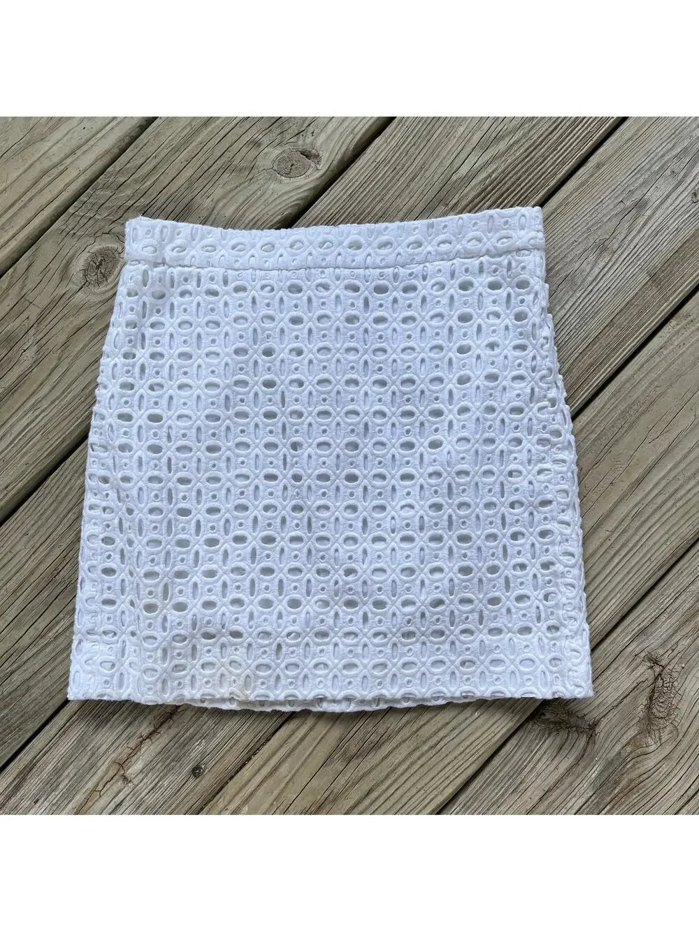 J.Crew Women's White Eyelet Mini Skirt Size 00